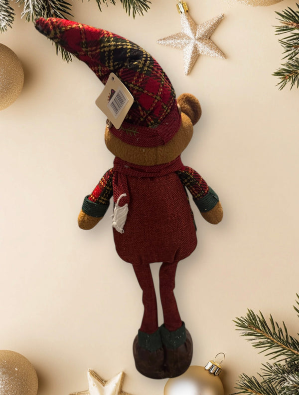 Álló karácsonyi medve dekoráció – 54 cm magas