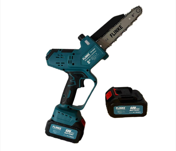 Flinke FK-8040 elektromos láncfűrész 2 DB 68V akkumulátorral, olajzással és LCD kijelzővel
