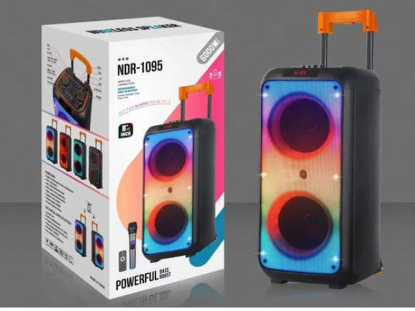 NDR-1095 Vezeték nélküli, hordozható hangszóró, TWS, FM, BT, Távirányító, 40W, 100HZ-20KHZ