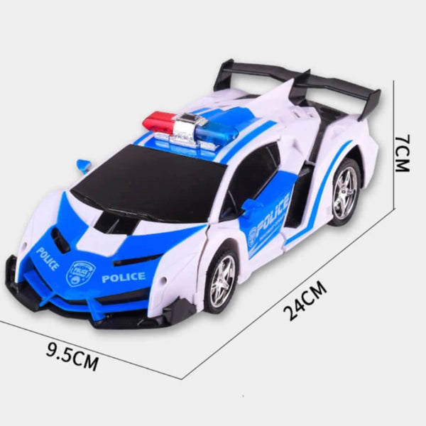 Robotautó távirányítóval 2 az 1-ben rendőrség