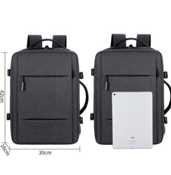 Nagy kapacitású, bövíthetö férfi hátizsák USB tölt férfilaptop táska vízálló üzleti utazás háti csomagcsomagtartó táskák