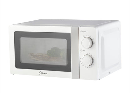 STARCREST SMW-2010WH Mikrohullámú sütő, 700 W, 20 L űrtartalom, Mechanikus vezérlés, 6 fokozat, fehér