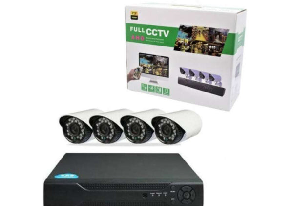Full AHD CCTV 4 kamerás komplett biztonsági megfigyelő rendszer Full HD