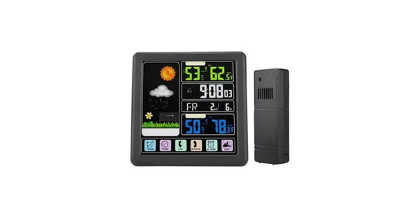 TS-3310 VEZETÉKNÉLKÜLI IDŐJÁRÁS-ELŐREJELZŐ ÁLLOMÁS ÉBRESZTŐÓRÁVAL (FEKETE)