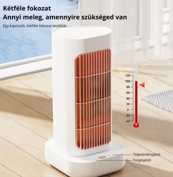 Álló Hősugárzó PTC Kerámia Fűtéssel, Kétféle Fokozattal, Széles Fűtési Területtel - Fehér