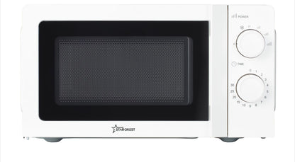 STARCREST SMW-2010WH Mikrohullámú sütő, 700 W, 20 L űrtartalom, Mechanikus vezérlés, 6 fokozat, fehér