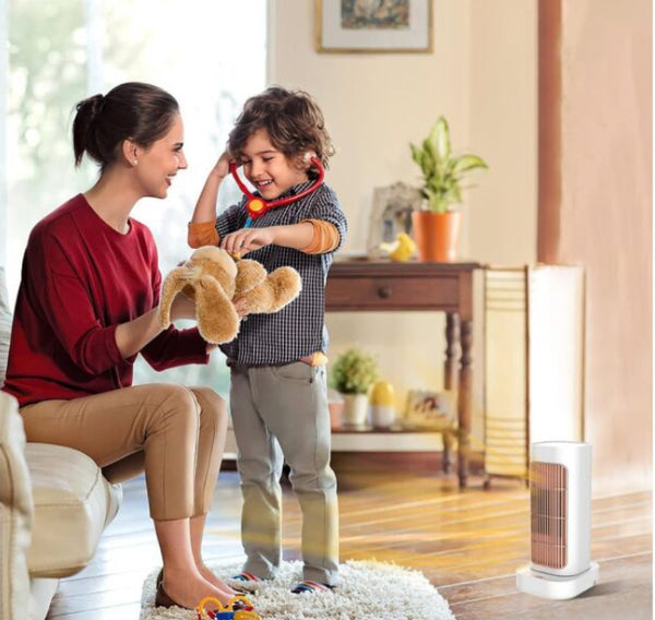 Álló Hősugárzó PTC Kerámia Fűtéssel, Kétféle Fokozattal, Széles Fűtési Területtel - Fehér