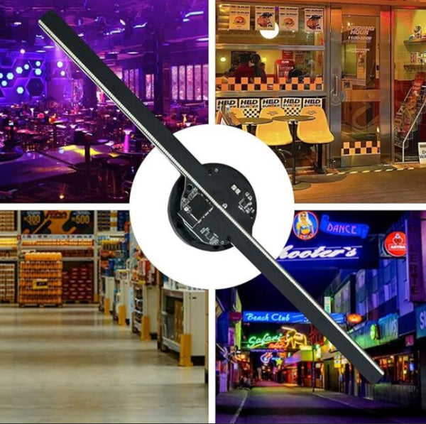 Holografikus HD ledes ventilátor 3D hologramm kivetítő telefonos applikációval és távirányítóval