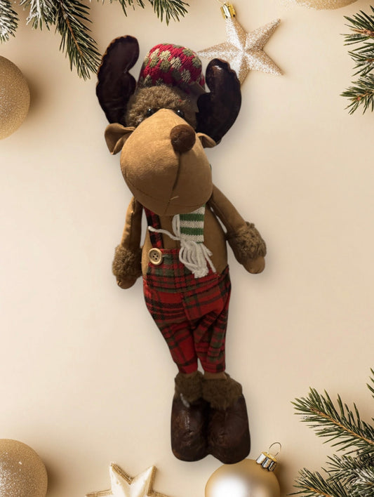 Álló karácsonyi rénszarvas dekoráció – 49 cm magas