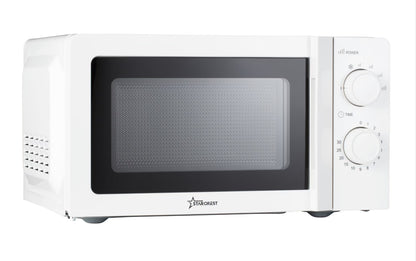 STARCREST SMW-2010WH Mikrohullámú sütő, 700 W, 20 L űrtartalom, Mechanikus vezérlés, 6 fokozat, fehér