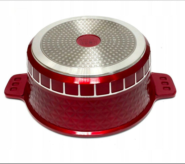 Gyémánt piros alumínium edénykészlet 10 el