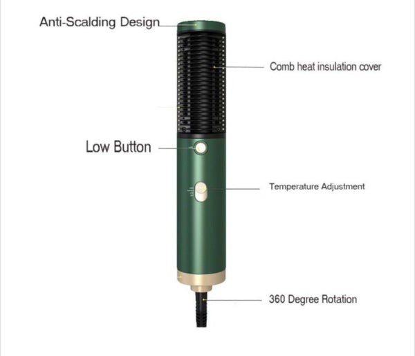 2 az 1-ben hajszárító és hajegyenesítő kefe - MS-324