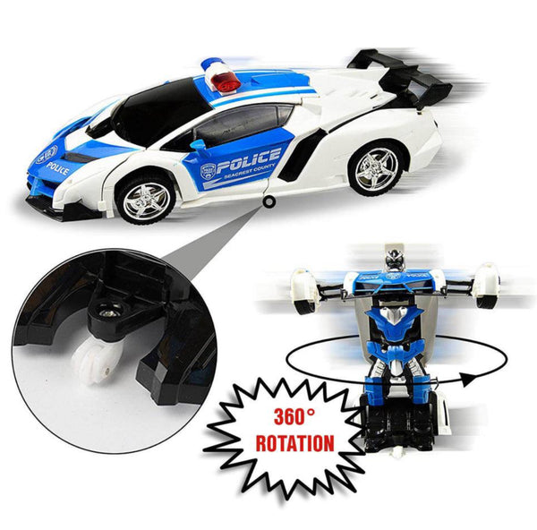 Robotautó távirányítóval 2 az 1-ben rendőrség