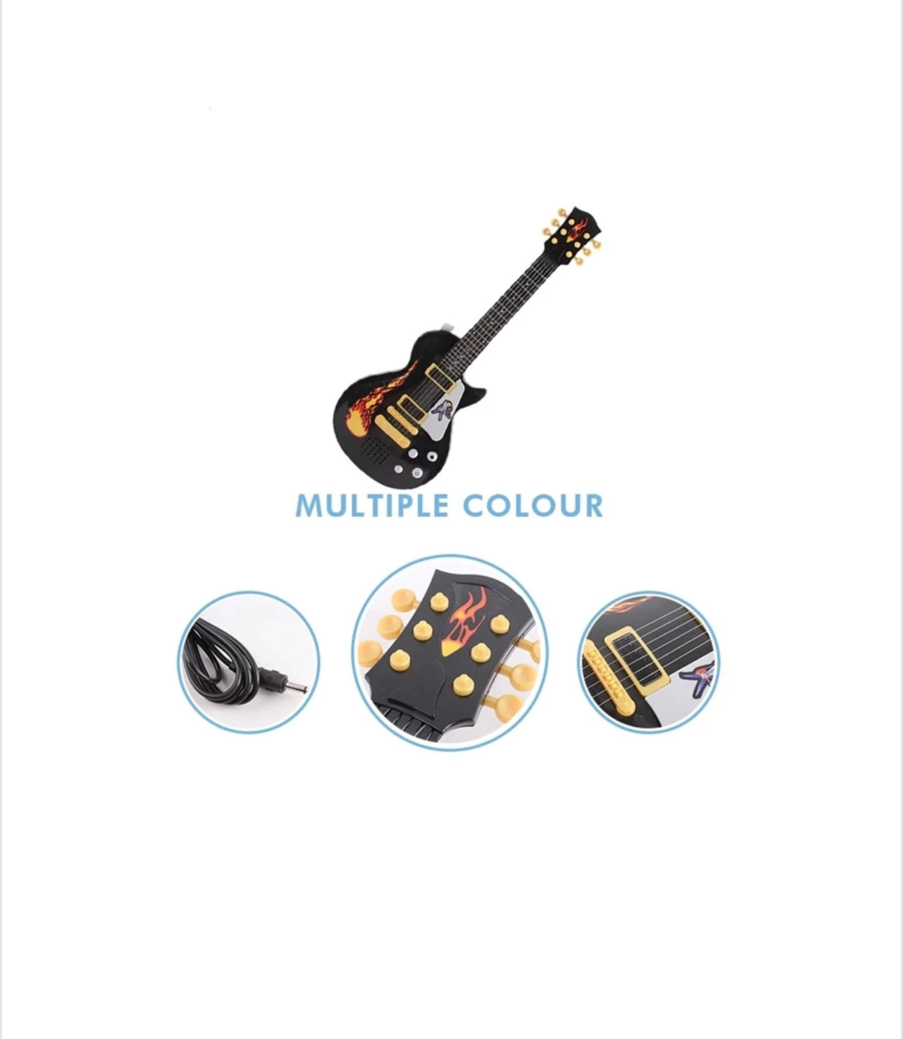 Creative World Toys RockStar Játék elektromos gitár, mikrofonnal, 55 cm