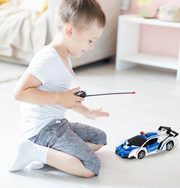 Robotautó távirányítóval 2 az 1-ben rendőrség