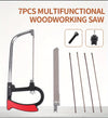 7 db-os rozsdamentesacél mini kézi fűrész keszlet,többcélú kézi fűrész ergonomikus fogantyúvalfafeldolgozáshoz, modellkészitéshez, nincs szükségáramra