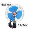 Jormftte 12V/24V autóventilátor, ultravékony kialakítás, ABS műanyag és acél szerkezet, 6 hüvelykes, fém fejjel
