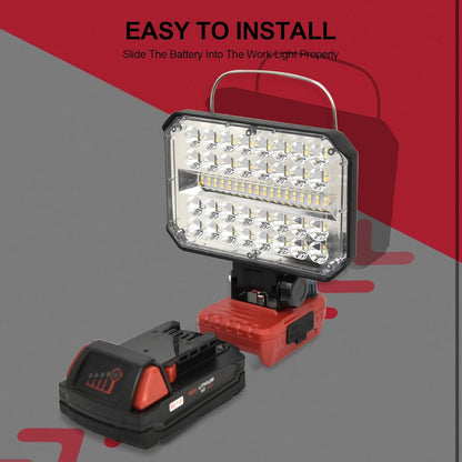 Vezeték nélküli árvízfény Milwaukee fény m18 fényhez, 40W 4800LM hordozható LED-es munkafény akkumulátoros fény Milwaukee m18 akkumulátorral USB és C típusú töltőporttal