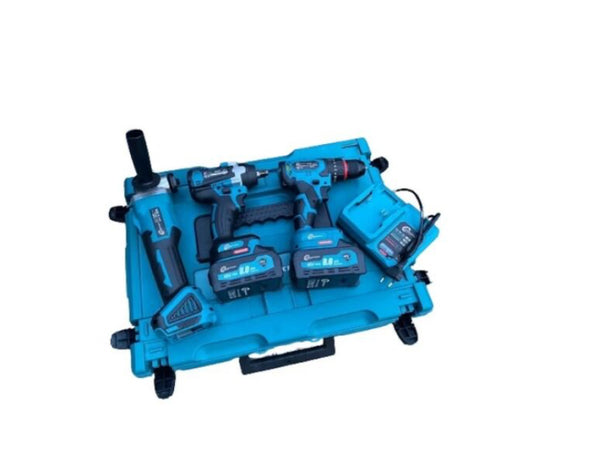 Dauerkraft 3 in 1 szerszámszett. sarokcsiszoló, ütve csavarozó és fúró 2db akkumulátorral 8 Ah DK-1001 DK-3002 DK-5001