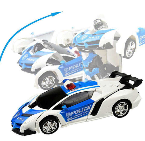 Robotautó távirányítóval 2 az 1-ben rendőrség