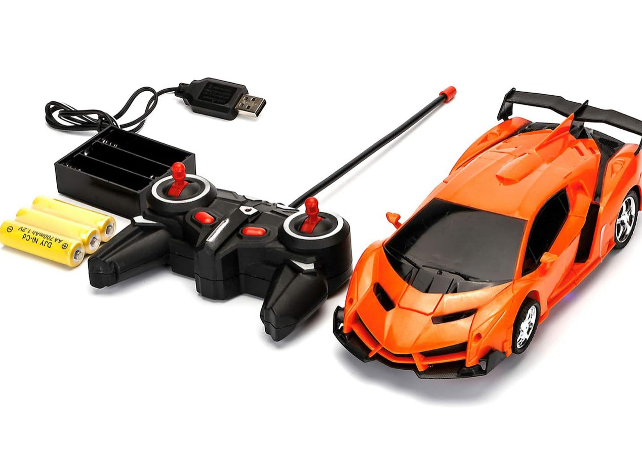 Lucky Toys Lamborghini Veneno Orange kézi távirányítású átalakítható robot és tölthető autó