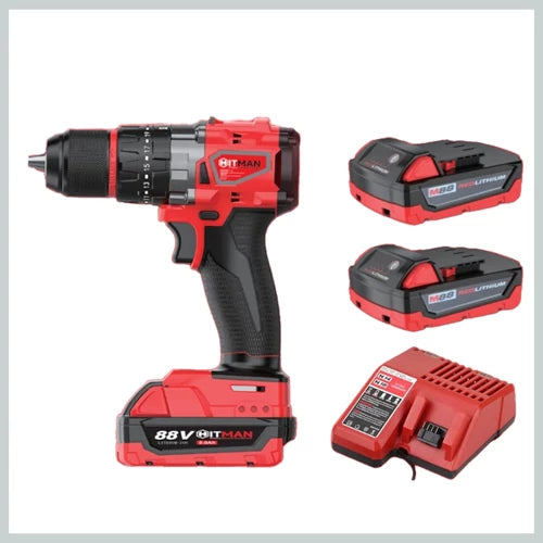 HITMAN HT-M18-6813XC Akkumulátoros Ütvefúró 88V, 10mm Fémtokmány 78NM