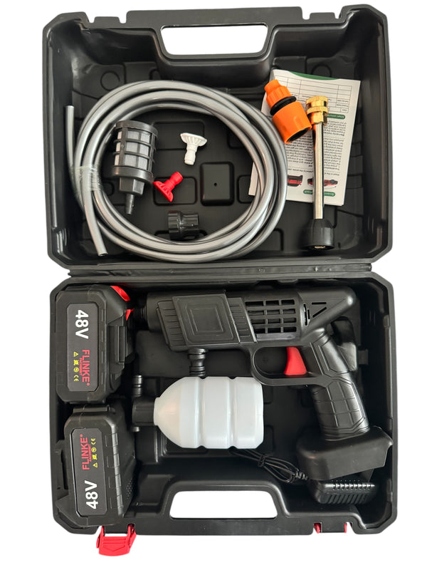 Kimiyo vezeték nélküli akkumulátoros magasnyomású mosó kofferben - 2 db 48V-os lítium akkumulátorral - CH-23-324