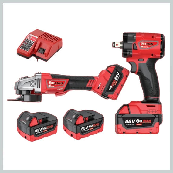 Hitman HT-M18-6830XC Akkumulátoros Szett: 88V Sarokcsiszoló és Ütvecsavarozó