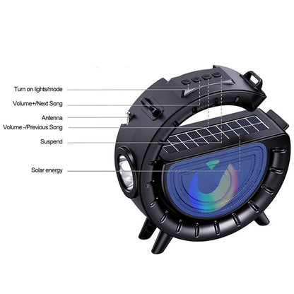 DV-800 G-alakú színes légköri lámpa elemlámpa Solar vezeték nélküli Bluetooth hangszóró (piros)