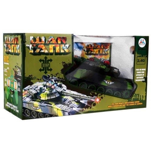 TávirányÍtós War Tank 2.4GHz. 1:18 méretarány erdei álca