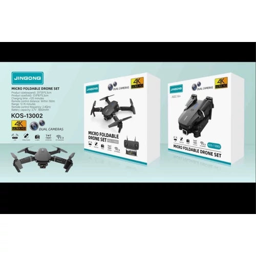 Összecsukható, 4K Felbontású, Kétkamerás Drón, KOS-13002