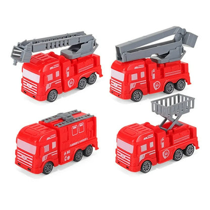 Pull Back Cars Kid Fire Station Playset, oktatási iskolai tanulási játékkészlet Születésnap 3+ éves fiúnak