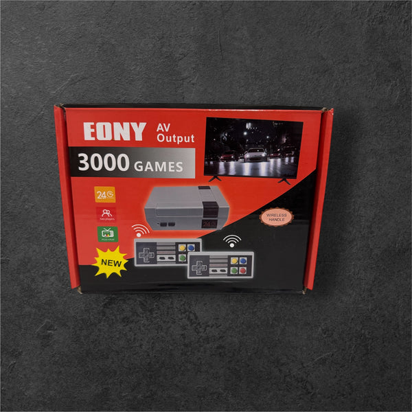 Retro vezeték nélküli játékkonzol Eony Classic FC 3000 játékok felnőtteknek és gyerekeknek