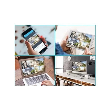 Wifi 4 kamerás 4K biztonsági rendszer, vezeték nélküli HD, 2 MP