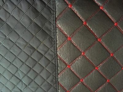 Univerzális fekete/piros steppelt üléshuzat szett UL-AG23002BK