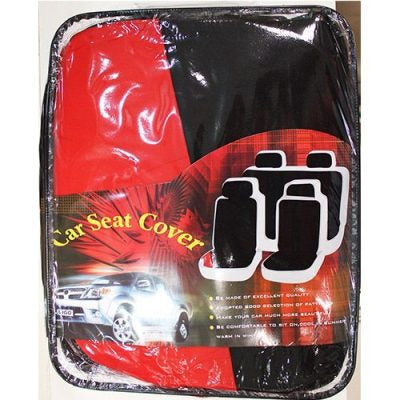 Univerzális 8 részes üléshuzat szett - fekete-piros UL-AG28458/BR