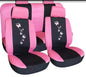 UL-AG23001B/PINK Üléshuzatt szett pillangó mintás, kormányvédővel, övpárnákkal