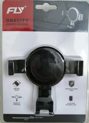 Gravity univerzális szellőzőre erősíthető autós telefontartó fekete színben PDA-C1814