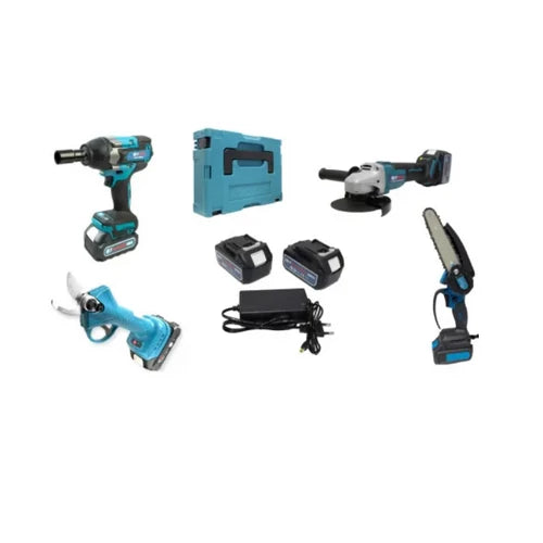 Hitman 5db-os Akkumulátoros Szerszámgép Szett, 2db Akkumulátorral 62V