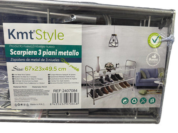 Fém cipőtároló 3 szintes